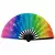 1pc ventilador dobrável de bambu/plástico osso ventilador colorido rave fãs v - comprar online