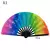 1pc ventilador dobrável de bambu/plástico osso ventilador colorido rave fãs v - loja online