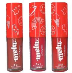 Blush Batom Sombra 3X1 - Melu