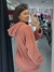 MOLETOM DE FLEECE COM CAPUZ ROSÉ na internet