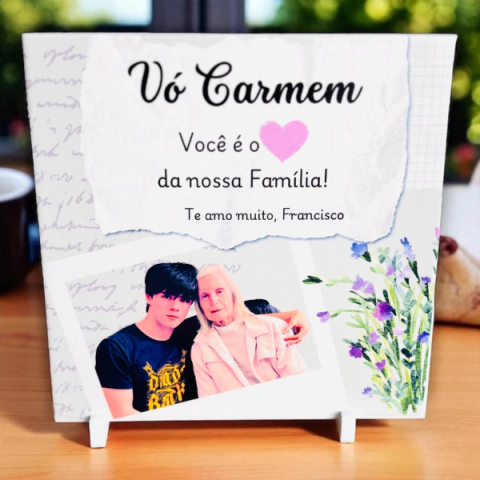 Azulejo personalizado avós na internet