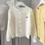 Harajuku Dream – Cardigan Malha Bordado com Botões Estilo Japonês