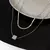 GeoCharm Duo – Colar Feminino Prateado com Design Geométrico e Corrente Dupla Fashion - loja online