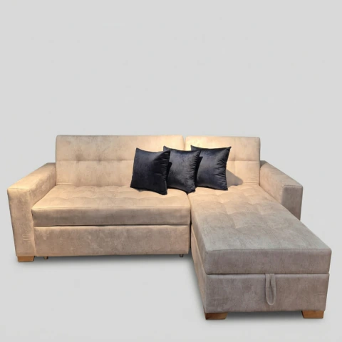 Sofá Cama Modular Ágora con Baúl Organizador | Tela Pet Friendly y Fácil Limpieza