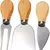 Kit 3 Peças para Queijo em Inox com Cabo de Madeira - comprar online