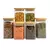 Kit com 6 Potes de Vidro Herméticos com Tampa de Bambu - comprar online