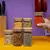 Kit com 6 Potes de Vidro Herméticos com Tampa de Bambu - Gourmet Lar. Utensílios de Cozinha Criativos, Práticos e Funcionais