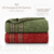 Kit 02 Toalhas de Banho Avulsas Bloom Verde e Vermelho