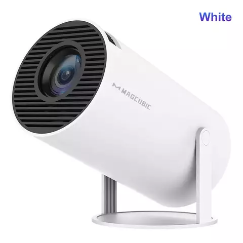 Projetor Magcúbico Android 11 4K 1280*720P HY300 Pro + Wifi Duplo 290ANSI 180 ° Projetor portátil externo flexível para cinema BT5.0