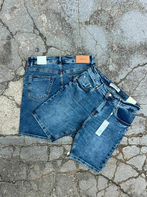 Bermuda Masculina Jeans LCST 98% Algodão 2% Elastano Slim Fit - comprar online