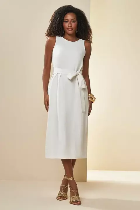 VESTIDO MIDI LINHO C/CINTO 105869
