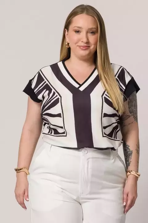 BLUSA ESTAMPA GEOMETRICA