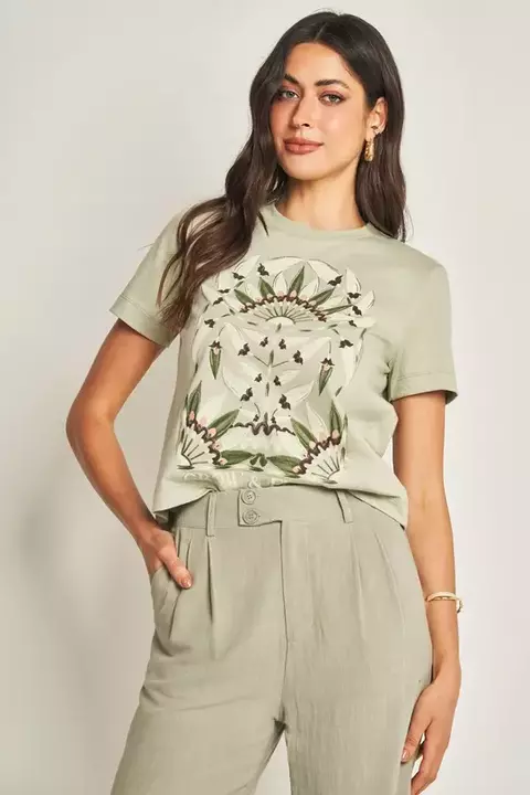 T-SHIRT MEIA MALHA CHARME