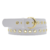 Cinto Feminino 4cm Fivela Dourada Prata Redonda Moda Atual Inverno Verão Com Ilhós 96135 - loja online
