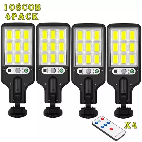Refletores Led Solar 6000 Lumens com Sensor de Movimento - Compre 1 e leve 4