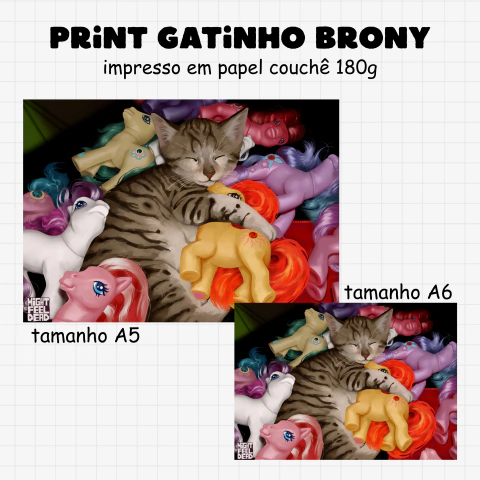 print - gatinho brony