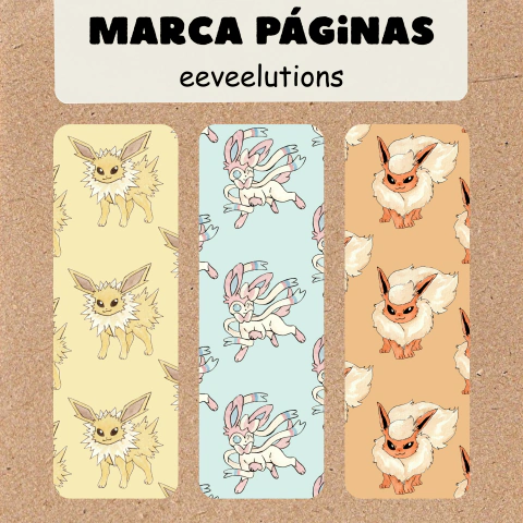 marca páginas - eeveelutions