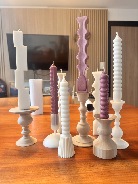 Porta velas impresos en 3D
