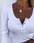 Blusa de manga longa feminina com botões