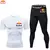 Red bull conjunto de compressão dos homens roupas esportivas ginásio ternos fi - Elegance