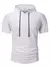 Verão masculino com capuz sweatwear casual manga curta solta camiseta cor sóli na internet