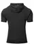 Verão masculino com capuz sweatwear casual manga curta solta camiseta cor sóli - Elegance