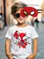 Camiseta Spiderman super-herói crianças