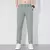 Calça lisa estiramento de seda masculina, calça elástica na cintura, coreano,