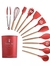 Kit Conjunto De Utensílios Silicone Com Cabo Madeira Concha/Espátula/Colher Com Balde na internet