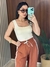 Calça Rafa Listras Caramelo - Menina Mulher Moda