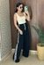 Calça Rafa Listras Preta - comprar online