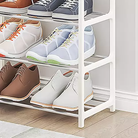Rack Organizador de Sapatos 4 Andares – Armazenamento Inteligente para Dormitório, Casa e Entrada
