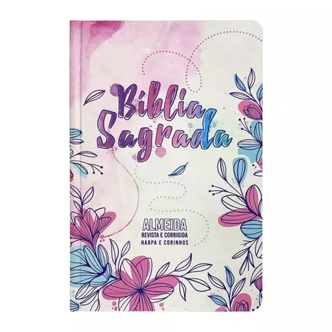 Bíblia Slim Capa Dura / Almeida Revista e Corrigida - Flores Desenho