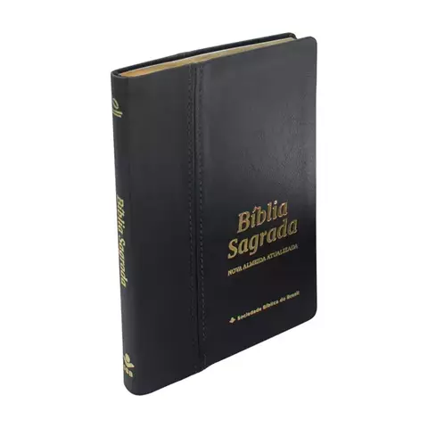 Bíblia Sagrada Nova Almeida Atualizada - Letra Gigante com Capa de Couro Legítimo