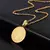 Medalha religiosa de San Benito pingente corrente de aço inoxidável cor prata - EasyShop