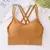 Sexy feminino topos de volta cruz cinta regata push up correndo sutiã esportivo - comprar online