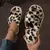 Moda leopardo impressão chinelos macios mulheres luz pele do falso quente casa - comprar online