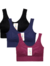 Kit com 3 Top Esportivo Jcolour - LUACHEIA
