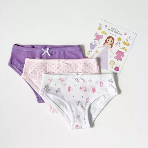 Bombacha Castillo (pack x 3) - HEY KIDS - comprar online