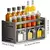 Conjunto de armazenamento de rack de especiarias de cozinha montado na parede - ShopMais BR