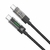 CABLE PREMIUM MALLADO FONENG X105 TIPO C - TIPO C 60W 1.2 M NEGRO- PUNTA TRANSPARENTE