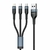 CABLE PREMIUM MALLADO FONENG X51 3EN1 - 1.2 M NEGRO