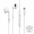 AURICULAR C/ CABLE LIGHTNING IN EAR S/ GOMITA BLANCO