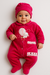 Macacão de Bebê Plush Rosa com Touca – Elefantinho no Balão