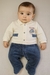 Macacão Plush Azul e Off-White "Club
