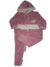 Macacão de Plush Rosa com Capuz – Bordado de Ursinha - comprar online