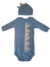 Body Dino com Touca azul - comprar online