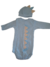 Body Dino com Touca azul claro - comprar online