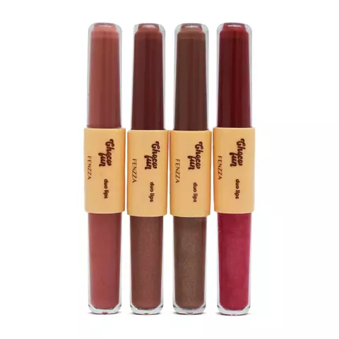Duo Lips Batom e Gloss Cor Pão De Mel - Chocofun Fenzza