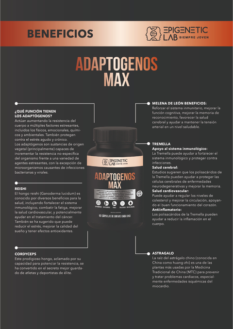 ADAPTOGENOS MAX X 60 CAPSULAS SIN TACC